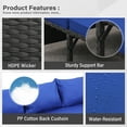 thumbnail image 5 of Waroom Outdoor Furniture Set 3 Pieces Patio Wicker Conversation Chairs and Coffee Table, Royal Blue, 5 of 6