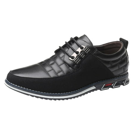 

Mortilo Fashion Style Men s Breathable Comfortable Business Lace Up Leisure Solid Color Leather Shoes artificial leather
