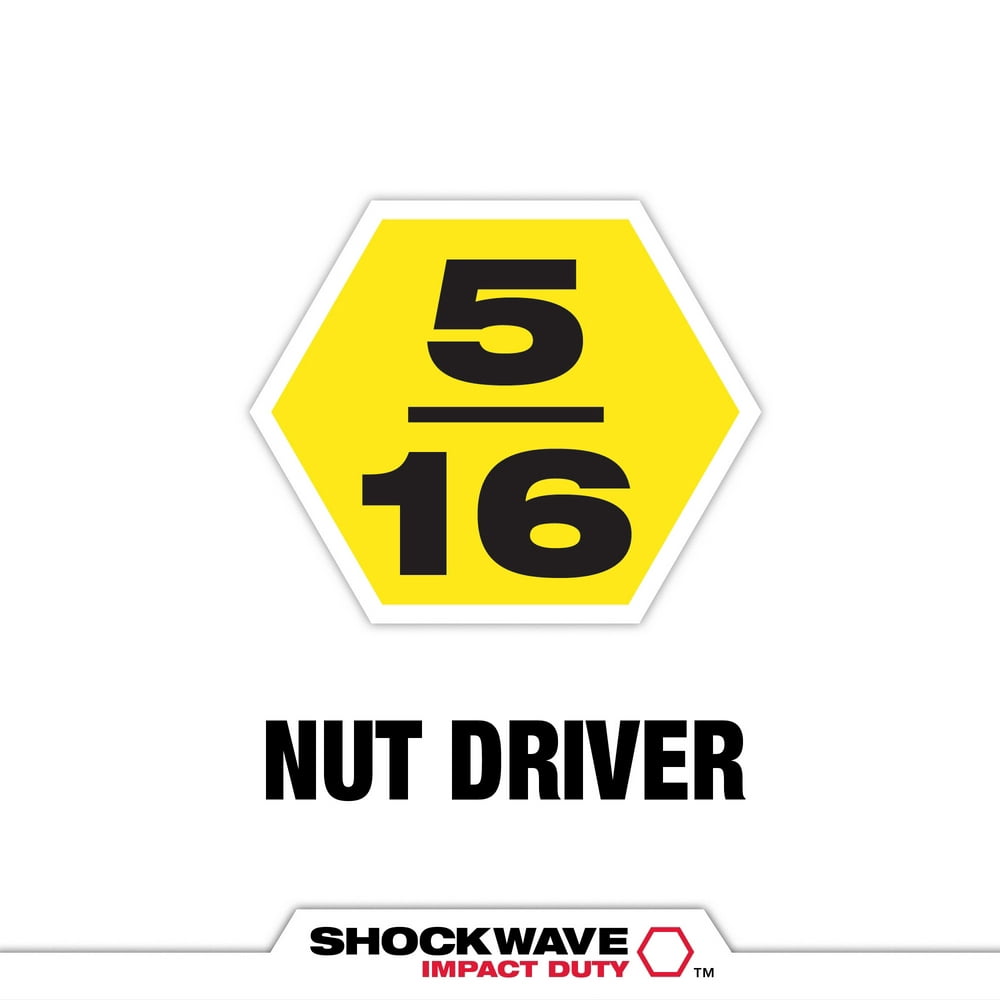 Milwaukee® Shockwave™ 5/16" 1-7/8" OAL Magnetic Nutdriver (3 Pack), Lot of 1