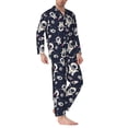 thumbnail image 2 of Kdxio Cartoon Spaceship Men’s Pajama Set Pajamas For Men 2 Piece PJ Set with Men Pajama Pants and Long Sleeve T-Shirt Lounge Set-Medium, 2 of 7