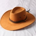 thumbnail image 4 of lanema Fashion Western Cowboy Hat Casual Wide Brim Jazz Hat Warm for Street Strolling, 4 of 20