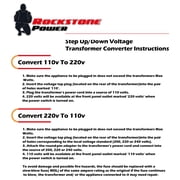 ROCKSTONE POWER 5000 watt step up/down voltage converter transformer, 110V to 220V power transformer with circuit breaker