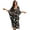 Abstract Mushroom Floral, variant on Brown Leopard Stars Print Womens Kaftan Dresses Long Caftans Plus Size Batwing Sleeve Swimsuit Coverup V Neck Summer Beach Dress