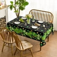 thumbnail image 4 of St. Patricks Day Tablecloth 60×84 Inch, Clover Shamrock Hat Black Washable Table Cover for Party Picnic Dinner Decor, 4 of 6