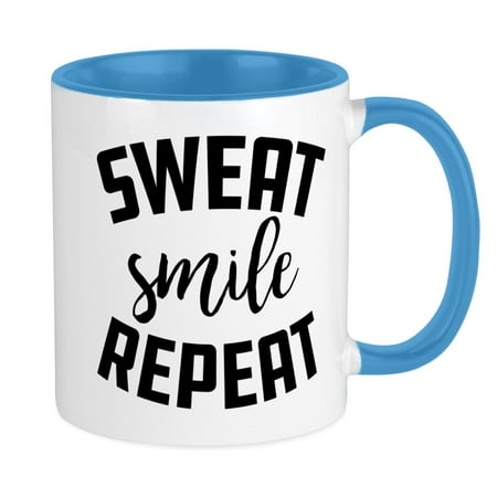 

CafePress - Sweat Smile Repeat - Ceramic Coffee Tea Novelty Mug Cup 11 oz