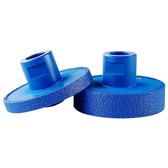 Diamond Edge Grinding Wheel Semi-Circular Wheel for Marble Quartz Granite Edge Grinding Mounted on Angle Grinder 5/8-11 Abrasive Disc Tool Accessories (2Pcs, 20MM)