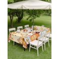 thumbnail image 3 of Outdoor Tablecloth with Umbrella Hole and Zipper, Orange Fall Rectangle Table Cloth 52x70 Inch Waterproof Tablecloth, Thanksgiving Pumpkins Sunflower Yellow Picnic Table Cover for Patio Camping, 3 of 7