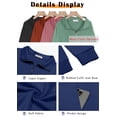 thumbnail image 5 of MOSHU Lapel Zipper Sweatshirts for Women Trendy Long Sleeve Tops Pullover Sweatshirts with Pocket, 5 of 8