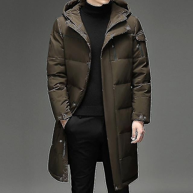 Manteau Hiver Homme Tinetill Manteau En Duvet Homme Veste D'hiver Longue Doudoune Chaude Veste Matelassée Avec Capuche Parka Fermeture éclair Manteau D'hiver épais Veste Thermique Doudoune Homme Hiver