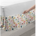 thumbnail image 2 of Colorful Bed Skirt, Pattern of Different Tasty Sweets Cakes Cup of Coffees Candies and Croissant, Elastic Bedskirt Dust Ruffle Wrap Around for Bedding Decor, 4 Sizes, Multicolor, by Ambesonne, 2 of 2