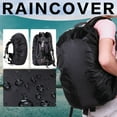 thumbnail image 4 of Climbing Bag Raincover Camping Hiking Backpack Rainproof Dustproof Cover Waterproof Backpack Rain Cover ARMY GREEN, 4 of 8