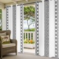 thumbnail image 3 of White Boho Outdoor Curtains for Patio Waterproof,Windproof Privacy Curtains with Weighted Bottom,Farmhouse Simple Abstract Striped Geometric Outside Drapes for Picnic Garage Yard 54"x108" 1 Panel, 3 of 8