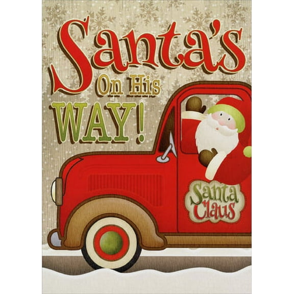 LPG Greetings Santa's on His Way: Box of 18 Angela Anderson Christmas Cards