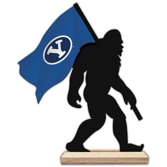 BYU Cougars 18'' Team Logo Bigfoot Silhouette Desktop Art