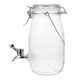 thumbnail image 1 of Handheld Beverage with Faucet Design for and Juice Storage Made of Stainless Steel and Glass Transparent 1Pc, 1 of 5