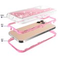 thumbnail image 5 of NIFFPD Phone Case iPhone 13 Pro Max Bling Glitter Quicksand Sparkle Clear & Shockproof Protective Cover iPhone 13 Pro Max Case for Women Girls Cute Pink, 5 of 6
