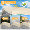 thumbnail image 4 of COBIZI 10x10 Pop Up Canopy with 1 Sidewall,Beach Tent with One Push Setup, 3 Adjustable Heights, Portable Garage,Outdoor Sun Shade for Events, Parties, Camping，Gazebo with COBIZI Cover Bag，Khaki, 4 of 10