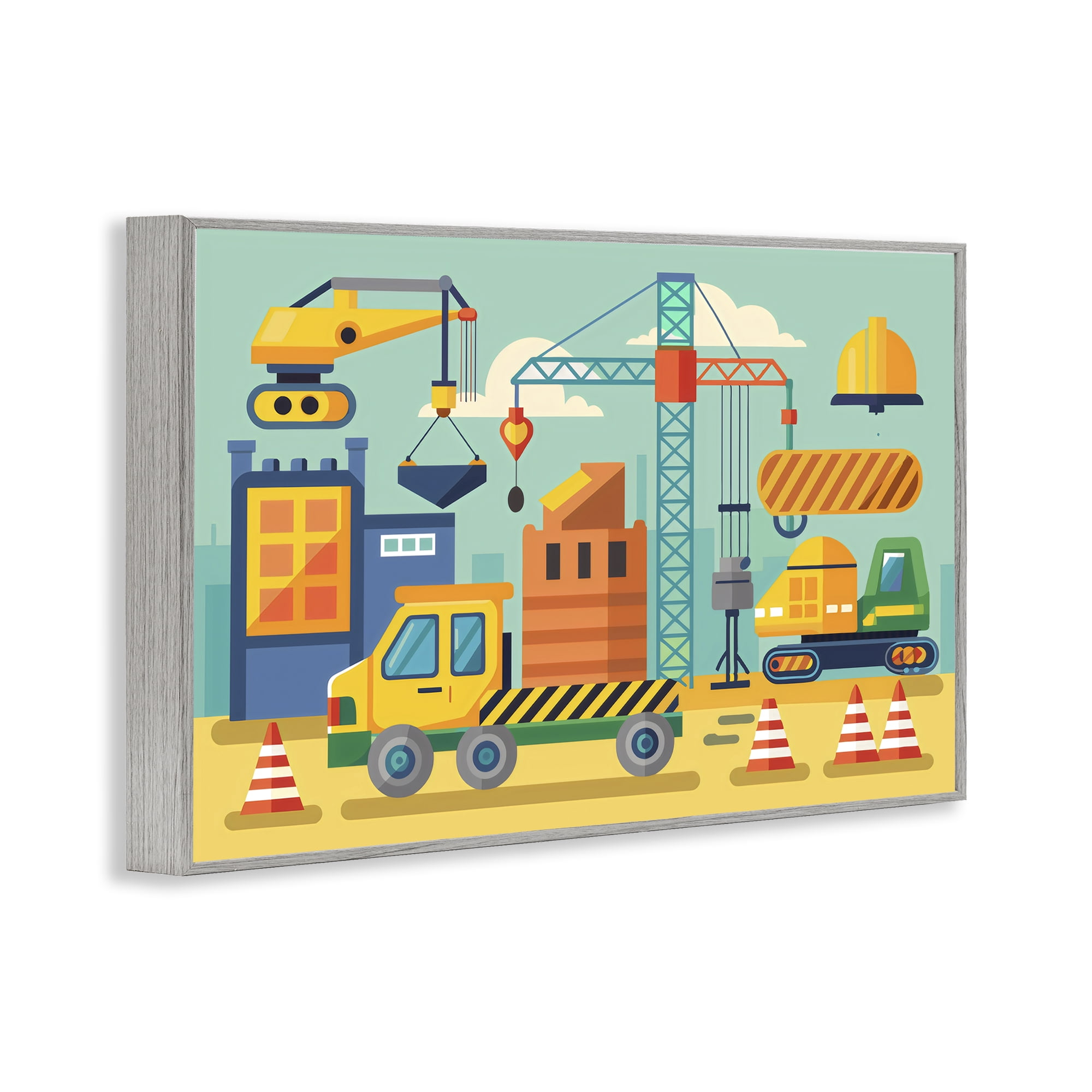 Stupell Industries Industrial Construction Site Gray Framed Giclee Art, design by Creative Studio