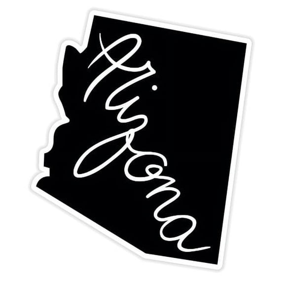Arizona State Shape - 3" Vinyl Sticker - For Car Laptop I-Pad Phone Helmet Hard Hat - Waterproof Decal