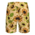 thumbnail image 6 of Naloa Sunflowers Men's Beach Shorts, Surfing shorts, Swim trunks, Quick Dry Swim Trunks for Surfing Beach Fun - Large, 6 of 9