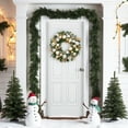 thumbnail image 3 of 24" Christmas Wreath, Pre-Lit Christmas Wreath with Lights, Battery Operated, Lighted Xmas Door Wreath with Ball Ornaments for Window Fireplace Garage, Indoor/Outdoor Christmas Decor, 3 of 9