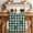 Green Black, variant on St. Patrick's Day Table Runner - 120 Inch Long Spring Green Shamrock Black Plaid Beige Cotton and Linen Blended Dress Scarves Farmhouse Table Runner for Kitchen Dining, Coffee Table, 13" x 120"