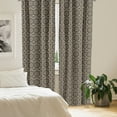 thumbnail image 3 of Ambesonne Classical Window Curtains, Floral Leafy Damask Art, Each 28" W x 84" L, Dark Sepia and Tan, 3 of 5