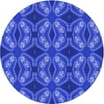 thumbnail image 1 of Ahgly Tapis Rond Lavable en Machine Intérieur Transitionnel Bleu Ardoise Clair, 5 Pieds Rond, 1 of 7