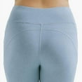 thumbnail image 4 of SPECIAL MAGIC Women's Mid Waist Side Mesh Dry Fit Workout Capri Leggings with Inner Pocket,2-Pack Light Blue, 4 of 8