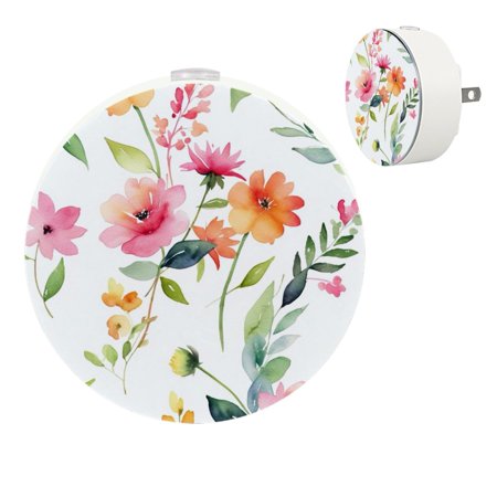 

YZUOUZY Lamp for Bedroom Night Lights Small Bedside Lamps Set of 2 Fragmented Flowers Rose Peony Watercolor