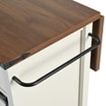 thumbnail image 3 of 53.7" Farmhouse Kitchen Island with Power Outlet, 2 Sliding Barn Door Kitchen Storage Island with Drop Leaf, Spice Rack Rolling Kitchen Cart on Wheels, for Kitchen,Dining Room, White, 3 of 13