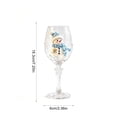 thumbnail image 3 of QualiVow Christmas Wine Glass 240ml, Gold Stemmed Holiday Goblet, Santa Snowman Reindeer Design, Winter Party Decor Gift, 3 of 6