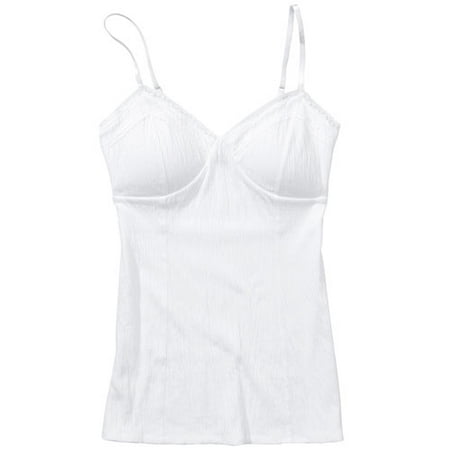 Juniors Crinkle Cami with Shaped Cups