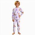 thumbnail image 5 of Futezty Little Girls Boys Halloween Pumpkin Graphic Long Sleeve Pajamas Sets Toddler Pjs Kids Fall Winter Sleepwears 2T-9T, 5 of 7
