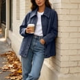 thumbnail image 6 of Gamivast Faux Suede Shacket for Women-Button Down Jacket Collared Long Sleeve Fall Outerwear Coat with Front Pockets, 6 of 7