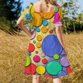 thumbnail image 3 of Colorful Dots Dress Elegant Dresses Plus Sizes Dress Summer 2025 Women Long Dress Women Women's Dress, 3 of 6