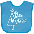 thumbnail image 3 of Inktastic Buon Natale Christmas Tree with Heart and Star Boys or Girls Baby Bib, 3 of 4