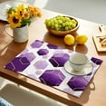 thumbnail image 5 of Placemats Set of 6, Purple Geometric Place Mats Modern Abstract Lines Tablemats Washable Placemat Table Decoration for Kitchen Table Dinner Party Home Decor Indoor Outdoor 13x19 Inch, 5 of 9