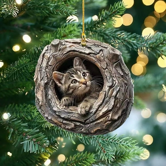 Decoraciones navideñas, adornos navideños, regalos de Navidad, decoración navideña, árbol de Navidad, impresión plana 2D en acrílico.