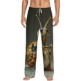 thumbnail image 2 of Lsque Surreal Weightlifting Snail Print Men's Pajama Pants, Lounge Pant - Comfortable Home Wear,Elastic Waistband, Stylish Design-XX-Large, 2 of 9