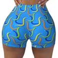 thumbnail image 2 of Lsque Colorful Snake Pattern High Waisted Biker Shorts for Women-Tummy Control Fitness Athletic Workout Running Yoga Gym Shorts,Moisture-Wicking-Large, 2 of 9