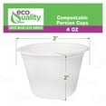 thumbnail image 3 of EcoQuality 4 Oz Compostable Portion Cups - Sugarcane Bagasse Condiment Souffle Cups - Biodegradable Sauce Cups - Perfect for Disposable Sample Cups (400), 3 of 8