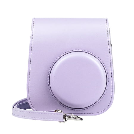 2 Packs Fujifilm Instax Mini 11 Camera Case Protective Leather Bag with Shoulder Strap Pocket for Instant Photos Travel Accessories Storage