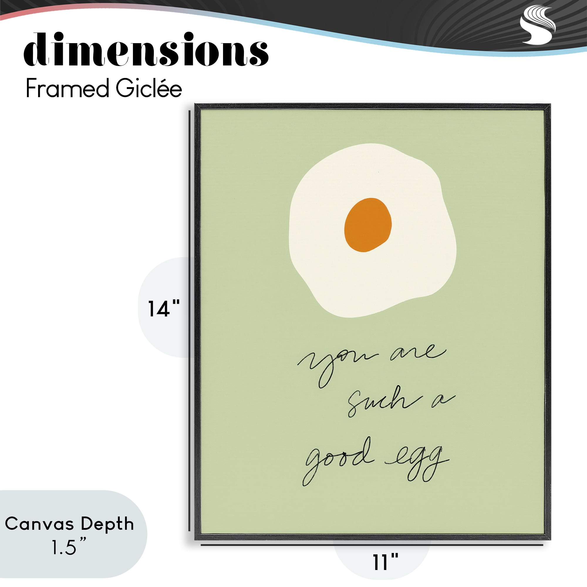 Stupell Industries You Are A Good Egg Black Framed Giclee Art, design by SD Graphics Studio