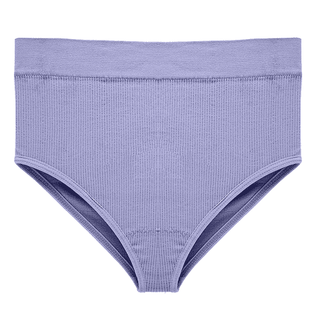 Fulorrnie Underwear for Women Plus Size Seamless Comfort Breathable Panty High Waist Elastic Stretchable Panties Blue L