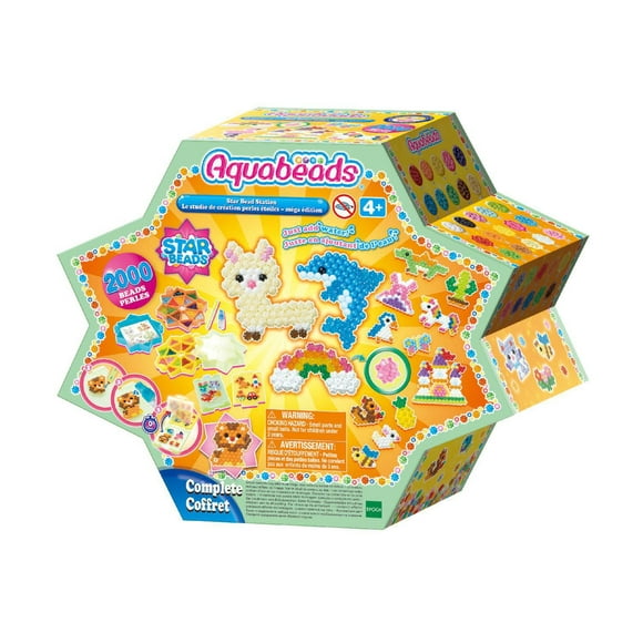 Aquabeads Station de Perles Étoiles Kit Complet de Perles d'Art et d'Artisanat pour Enfants, Plus de 2 000 Perles