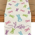 thumbnail image 3 of asddcavvf Vintage Easter Easter Table Flag Holiday Bunny Egg Little Printed Linen Tablecloth Easter Home Decorations Table Patterns, 3 of 3