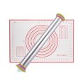 thumbnail image 1 of Clear Scale Rolling Pin Mat Adjustable Stainless Steel Baking steel rolling pin rolling Tool Bakeware Kitchen Gadgets, 1 of 6