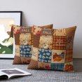 thumbnail image 2 of Vintage Fall Checked Pillow Covers 18x18 Set of 2, Thanksgiving Pumpkins Buffalo Plaid Throw Pillow Covers Decorative Couch Cushion Cover, Microfiber Soft Pillowcases for Bedroom Living Room Sofa, 2 of 9