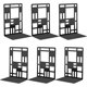 thumbnail image 1 of 3 Pair Metal Bookends Metal Bookends Metal Bookend Non-Slip CD Bookends Bookends for Bookshelf Decorative Bookend Holder for Home Office Schools(Black, 1 of 5